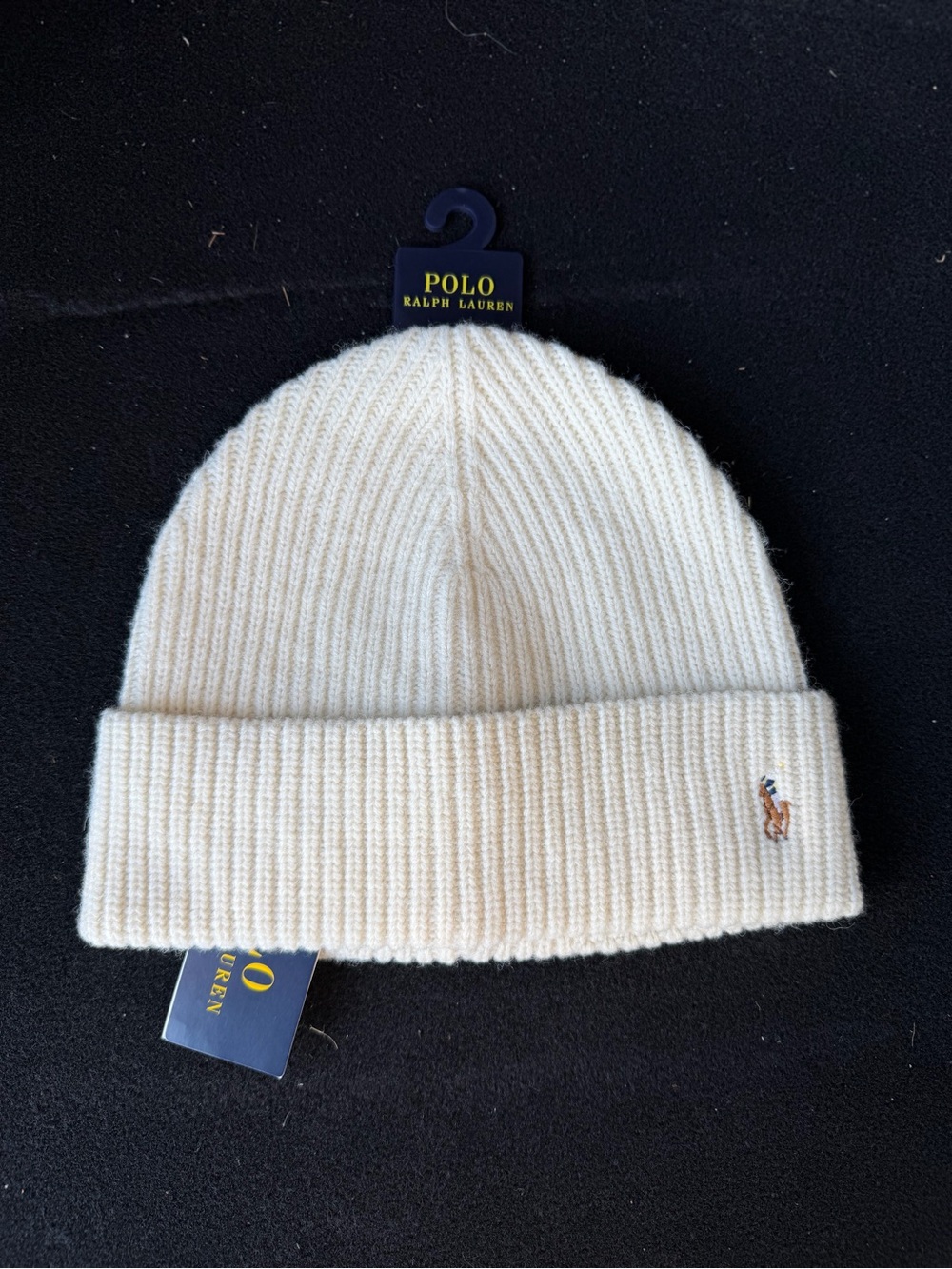 NWT Polo Ralph Lauren Men’s Cream Beanie